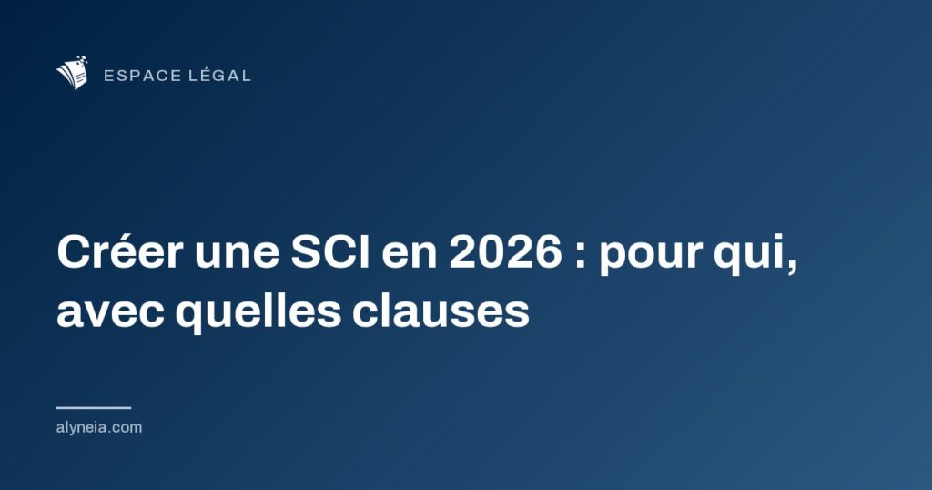 Créer une SCI en 2026 : pour qui, avec quelles clauses